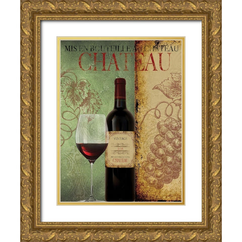 Spicy Wine 1 Gold Ornate Wood Framed Art Print with Double Matting by Brown, Victoria