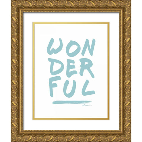 Wonderful Gold Ornate Wood Framed Art Print with Double Matting by Brown, Victoria