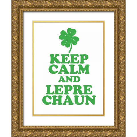 Leprechaun Calm Gold Ornate Wood Framed Art Print with Double Matting by Brown,Victoria