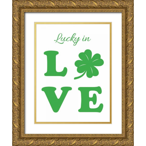 Irish Lucky Gold Ornate Wood Framed Art Print with Double Matting by Brown,Victoria