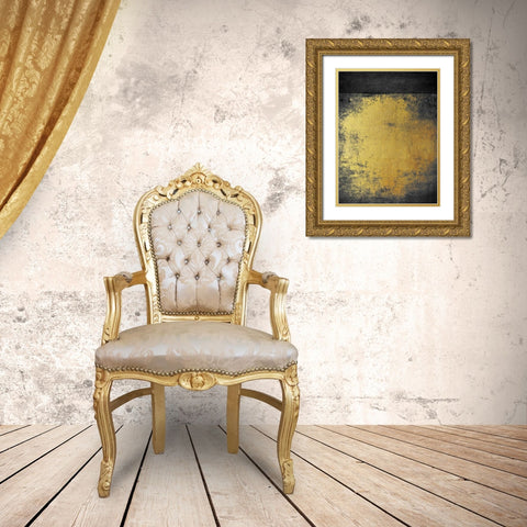 Abstract Grunge 2 Gold Ornate Wood Framed Art Print with Double Matting by Brown, Victoria