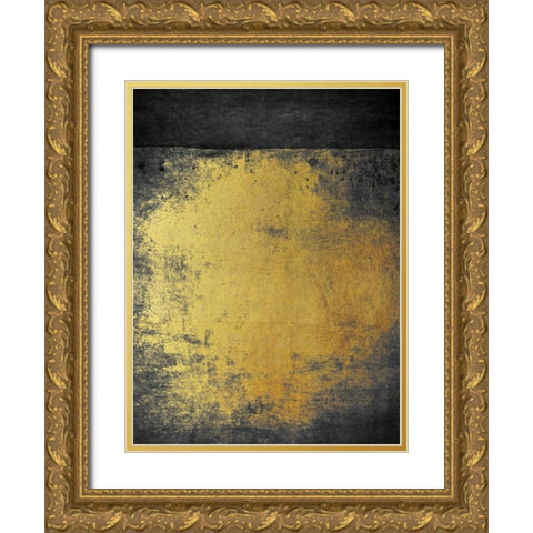 Abstract Grunge 2 Gold Ornate Wood Framed Art Print with Double Matting by Brown, Victoria