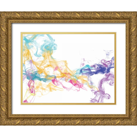 Abstract Smoke 2 Gold Ornate Wood Framed Art Print with Double Matting by Brown, Victoria