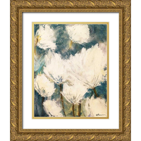 Floral Painting 2 Gold Ornate Wood Framed Art Print with Double Matting by Brown,Victoria