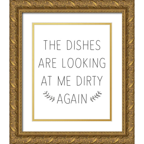 Kitchen Words 3 Gold Ornate Wood Framed Art Print with Double Matting by Brown, Victoria