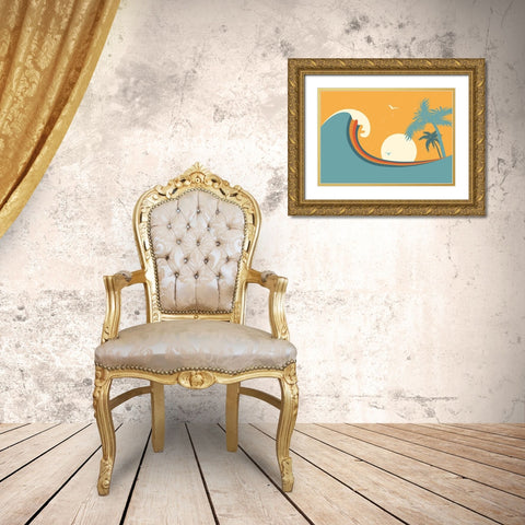 Retro Fun 4 Gold Ornate Wood Framed Art Print with Double Matting by Brown, Victoria