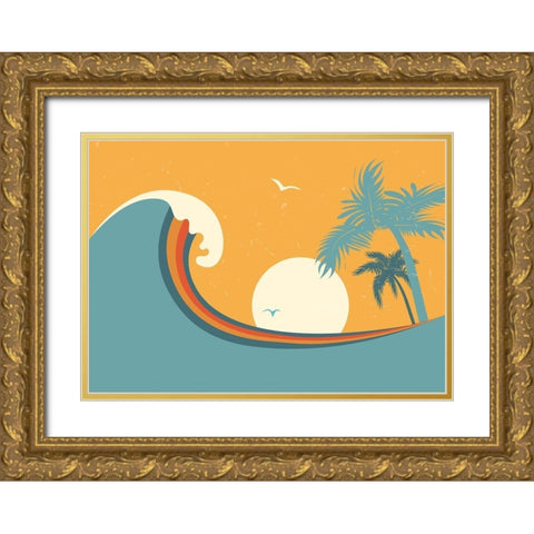 Retro Fun 4 Gold Ornate Wood Framed Art Print with Double Matting by Brown, Victoria