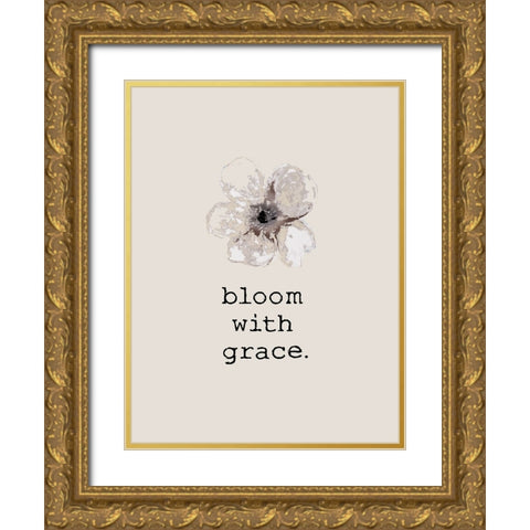 Bloom Grace Gold Ornate Wood Framed Art Print with Double Matting by Brown, Victoria