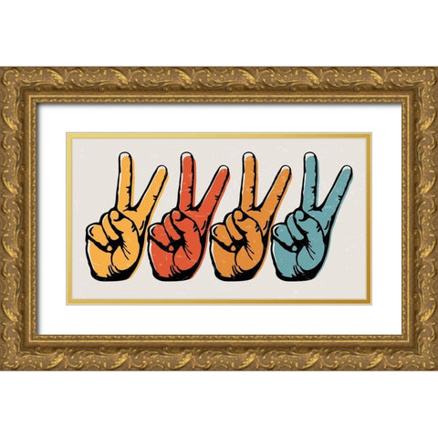 Retro Fun 3 Gold Ornate Wood Framed Art Print with Double Matting by Brown, Victoria