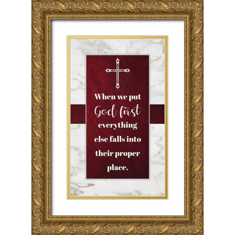 Religious 1 Gold Ornate Wood Framed Art Print with Double Matting by Brown, Victoria