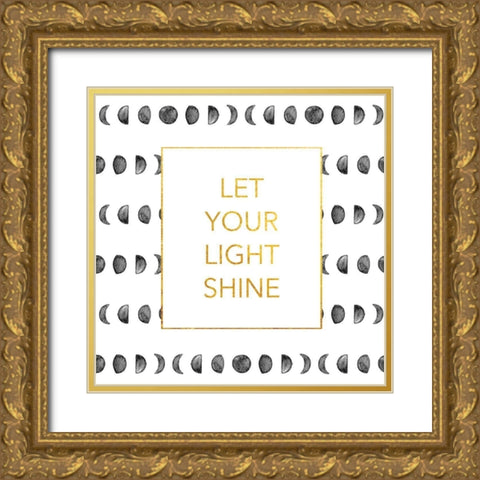 Light Shine Gold Ornate Wood Framed Art Print with Double Matting by Brown, Victoria