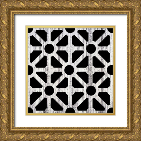 Black Fence 2 Gold Ornate Wood Framed Art Print with Double Matting by Brown, Victoria