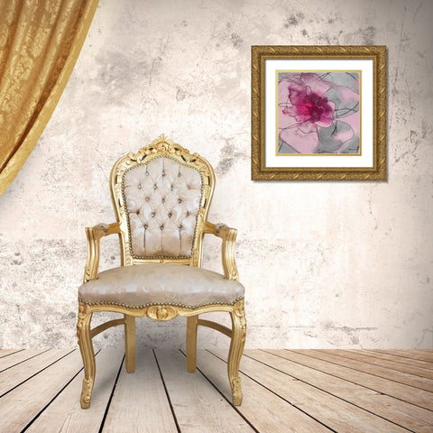 Flower Bomb 1 Gold Ornate Wood Framed Art Print with Double Matting by Brown, Victoria