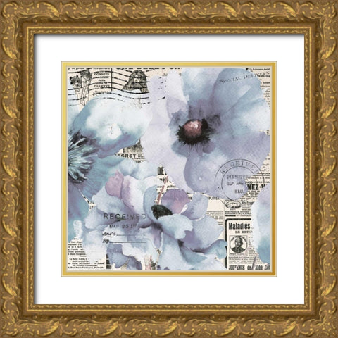 Flowers 20 Gold Ornate Wood Framed Art Print with Double Matting by Brown, Victoria