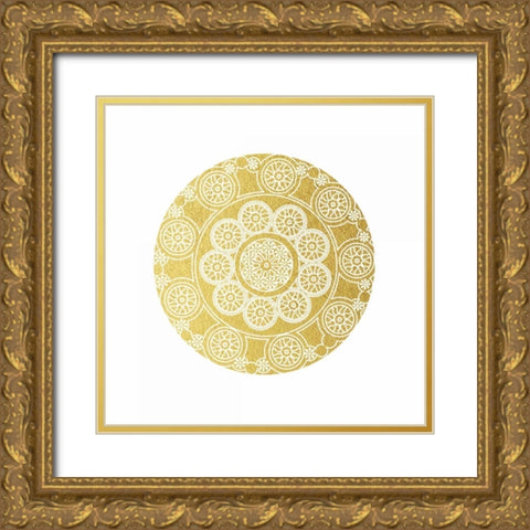 Doilies Gold Ornate Wood Framed Art Print with Double Matting by Brown, Victoria