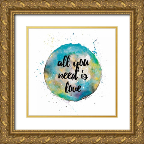 Need Love Gold Ornate Wood Framed Art Print with Double Matting by Brown,Victoria
