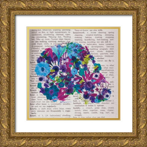 Skull 2 Gold Ornate Wood Framed Art Print with Double Matting by Brown,Victoria