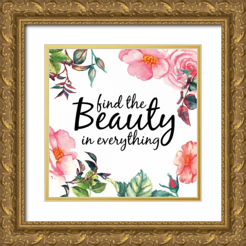 Found Beauty Gold Ornate Wood Framed Art Print with Double Matting by Brown,Victoria