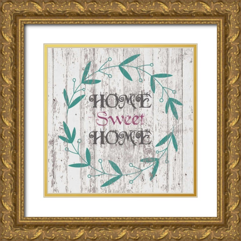 Home Sweet Home Gold Ornate Wood Framed Art Print with Double Matting by Brown,Victoria