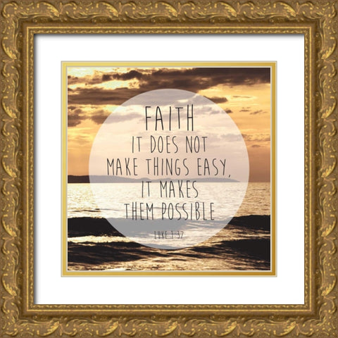 Luke 1-37 Gold Ornate Wood Framed Art Print with Double Matting by Brown,Victoria