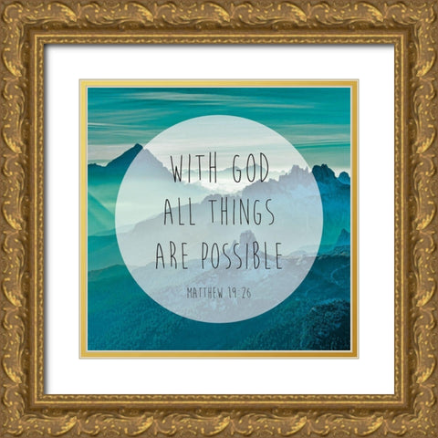 Matthew 19-26 2 Gold Ornate Wood Framed Art Print with Double Matting by Brown, Victoria