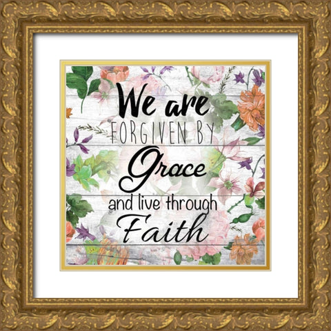 Grace and Faith 2 Gold Ornate Wood Framed Art Print with Double Matting by Brown, Victoria