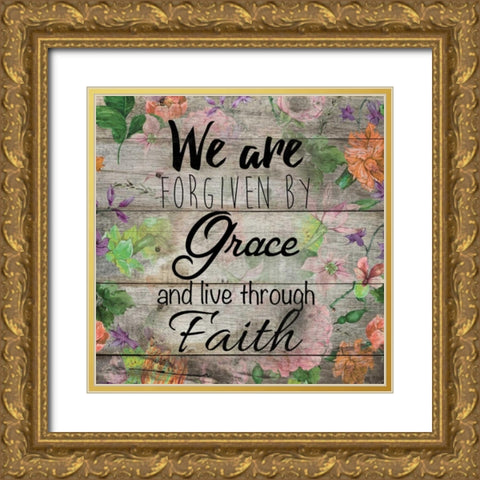Grace and Faith 1 Gold Ornate Wood Framed Art Print with Double Matting by Brown, Victoria