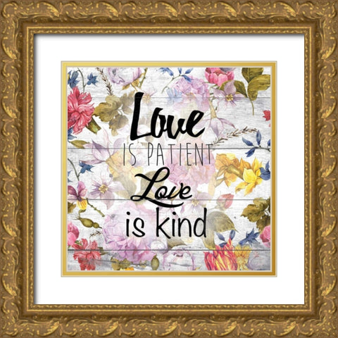 Love Patient 2 Gold Ornate Wood Framed Art Print with Double Matting by Brown, Victoria