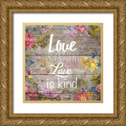 Love Patient 3 Gold Ornate Wood Framed Art Print with Double Matting by Brown,Victoria