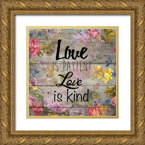 Love Patient 1 Gold Ornate Wood Framed Art Print with Double Matting by Brown, Victoria