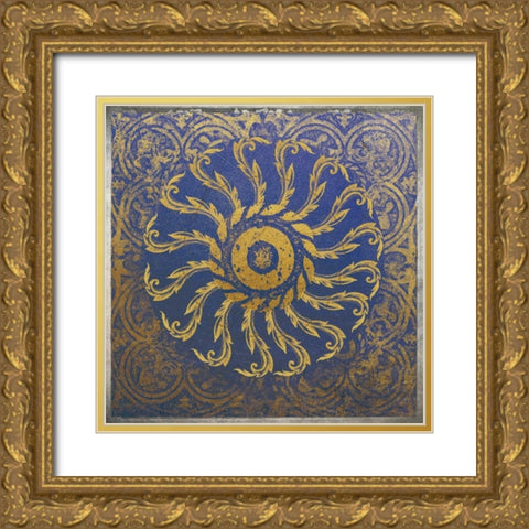 Tile 2 Gold Ornate Wood Framed Art Print with Double Matting by Brown, Victoria