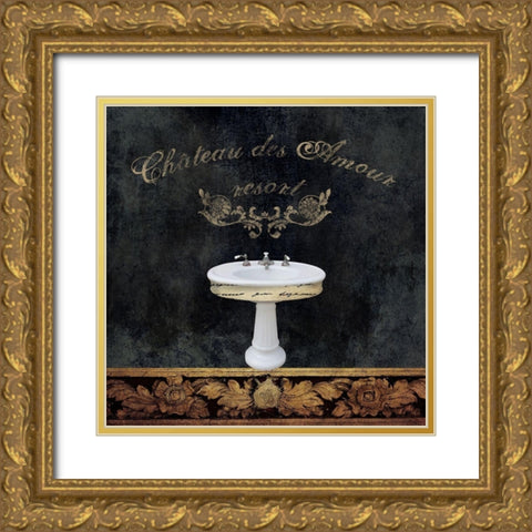 Classic Sink Gold Ornate Wood Framed Art Print with Double Matting by Brown, Victoria