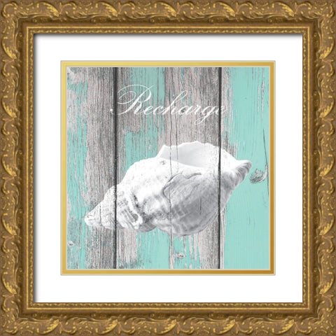 Coastal 2 Gold Ornate Wood Framed Art Print with Double Matting by Brown, Victoria