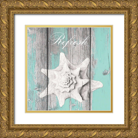 Coastal 5 Gold Ornate Wood Framed Art Print with Double Matting by Brown, Victoria