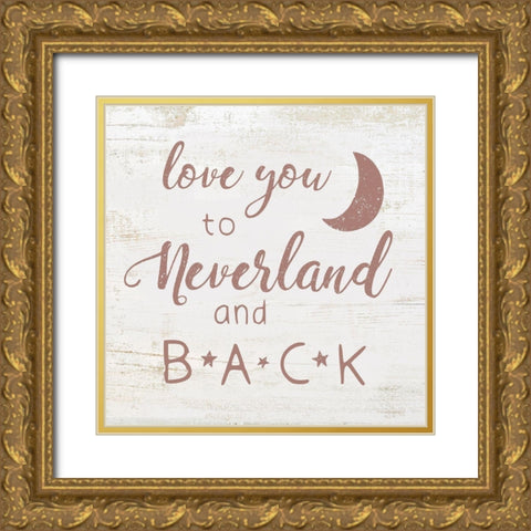 Neverland Love Gold Ornate Wood Framed Art Print with Double Matting by Brown, Victoria