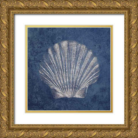 Sea Life Blues 3 Gold Ornate Wood Framed Art Print with Double Matting by Brown, Victoria