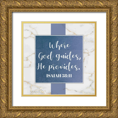 God Guides Gold Ornate Wood Framed Art Print with Double Matting by Brown, Victoria