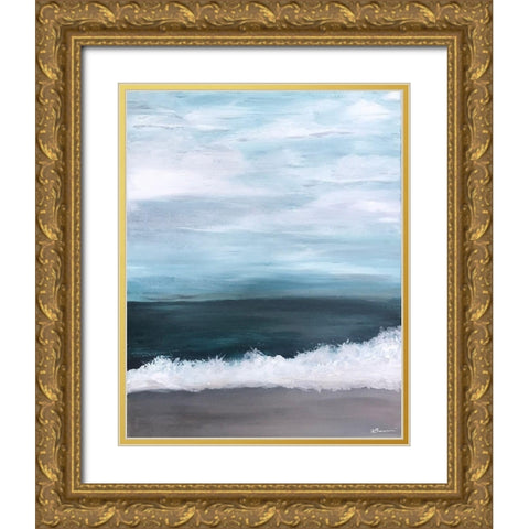Beach Bouclair Gold Ornate Wood Framed Art Print with Double Matting by Brown, Victoria