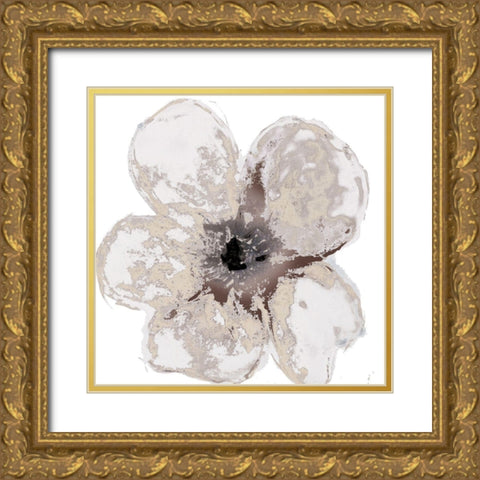 Floral-White 2 Gold Ornate Wood Framed Art Print with Double Matting by Brown, Victoria