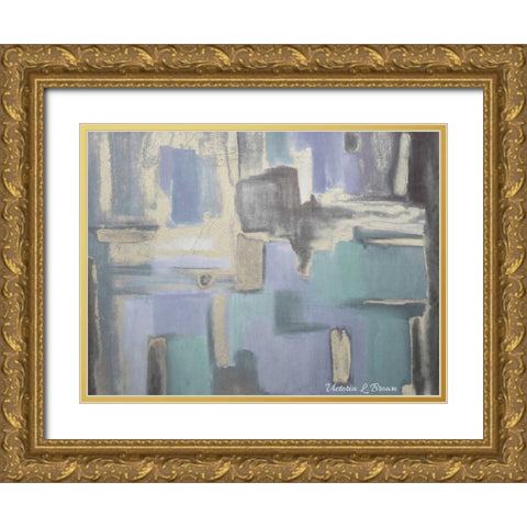 Soft Lilac Gold Ornate Wood Framed Art Print with Double Matting by Brown,Victoria