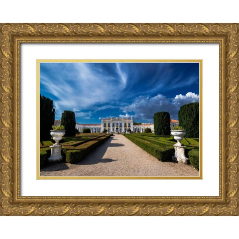 Portugal Palace 4 Gold Ornate Wood Framed Art Print with Double Matting by Kostka, Vladimir