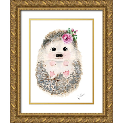 Hedgie 2 Gold Ornate Wood Framed Art Print with Double Matting by Barski, Karen