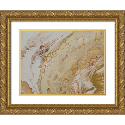 Crackling Conversations 1 Gold Ornate Wood Framed Art Print with Double Matting by Barski, Karen