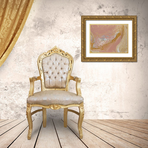 Swirly Flow Gold Ornate Wood Framed Art Print with Double Matting by Barski, Karen