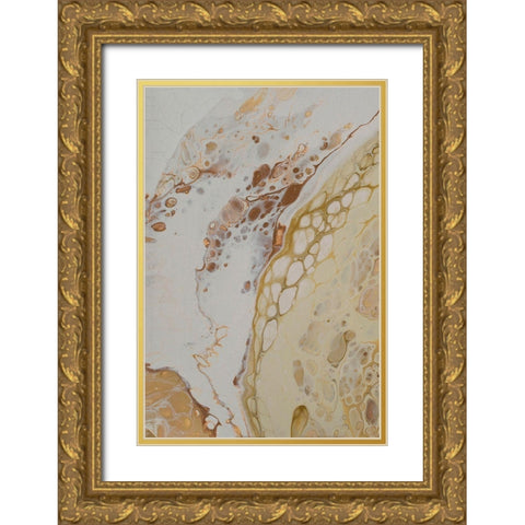 Crackling Conversations Split 1 Gold Ornate Wood Framed Art Print with Double Matting by Barski, Karen