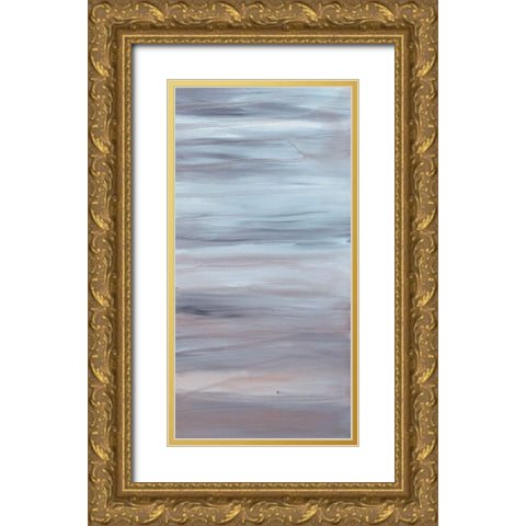 Relentless Waves 1 Gold Ornate Wood Framed Art Print with Double Matting by Barski, Karen
