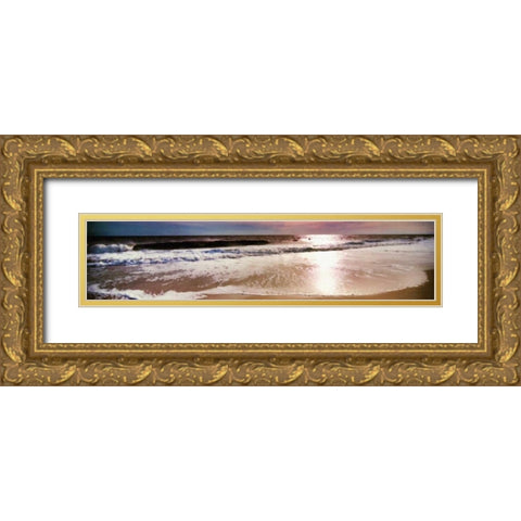 Lavendar Sunset Gold Ornate Wood Framed Art Print with Double Matting by Foschino, Suzanne