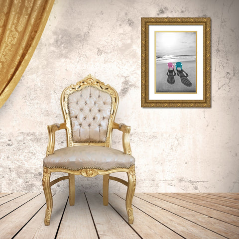 Adirondak Pastels Gold Ornate Wood Framed Art Print with Double Matting by Foschino, Suzanne