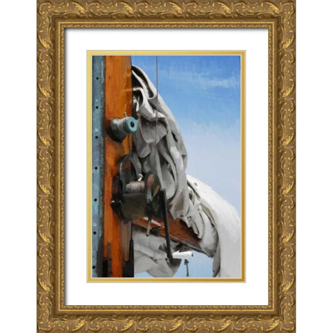 Ruffled Sail Gold Ornate Wood Framed Art Print with Double Matting by Foschino, Suzanne