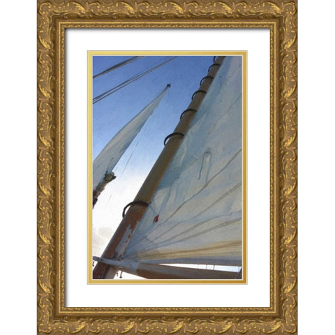 Sail And Mast Gold Ornate Wood Framed Art Print with Double Matting by Foschino, Suzanne